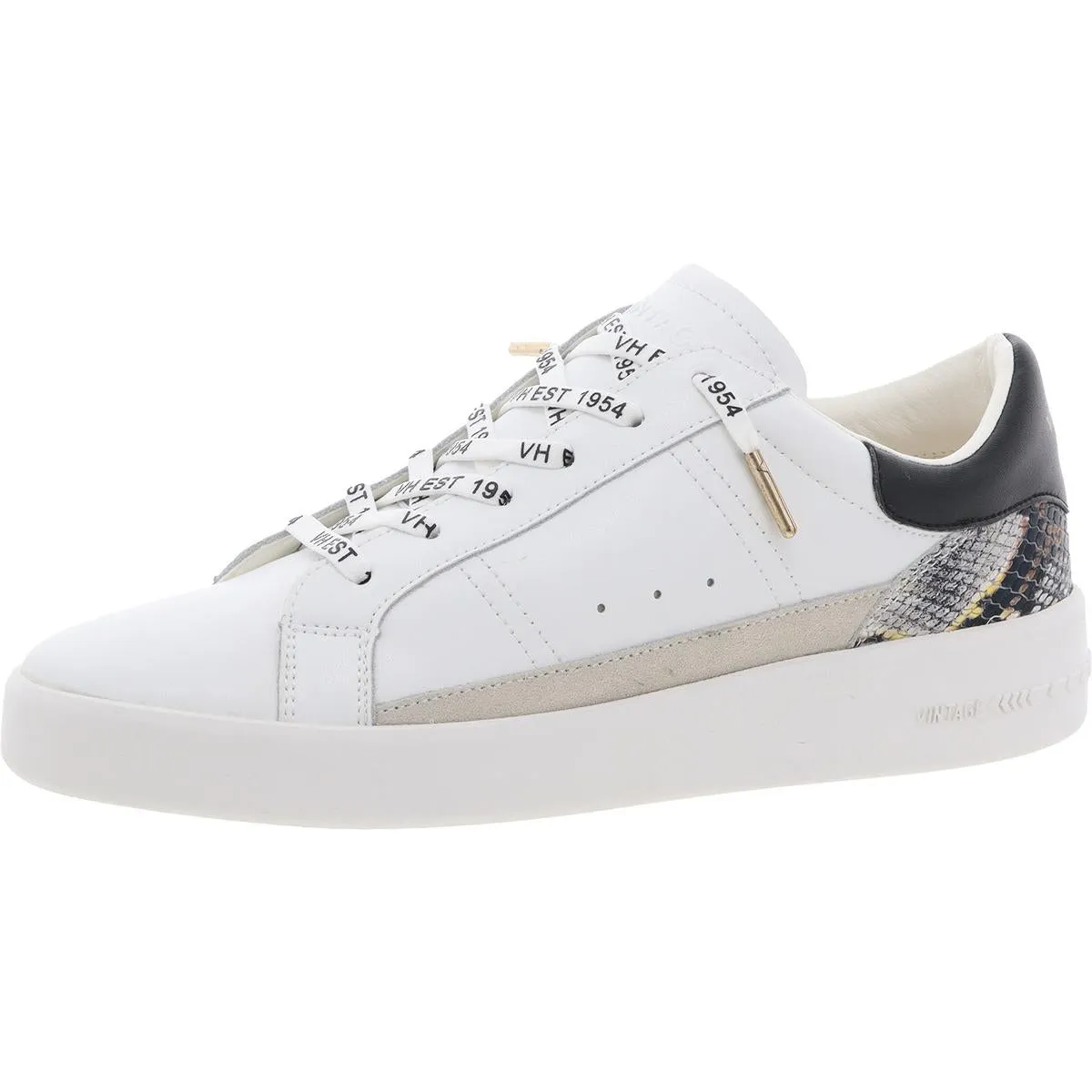 LESLEY Womens Cushioned Footbed Leather Casual And Fashion Sneakers