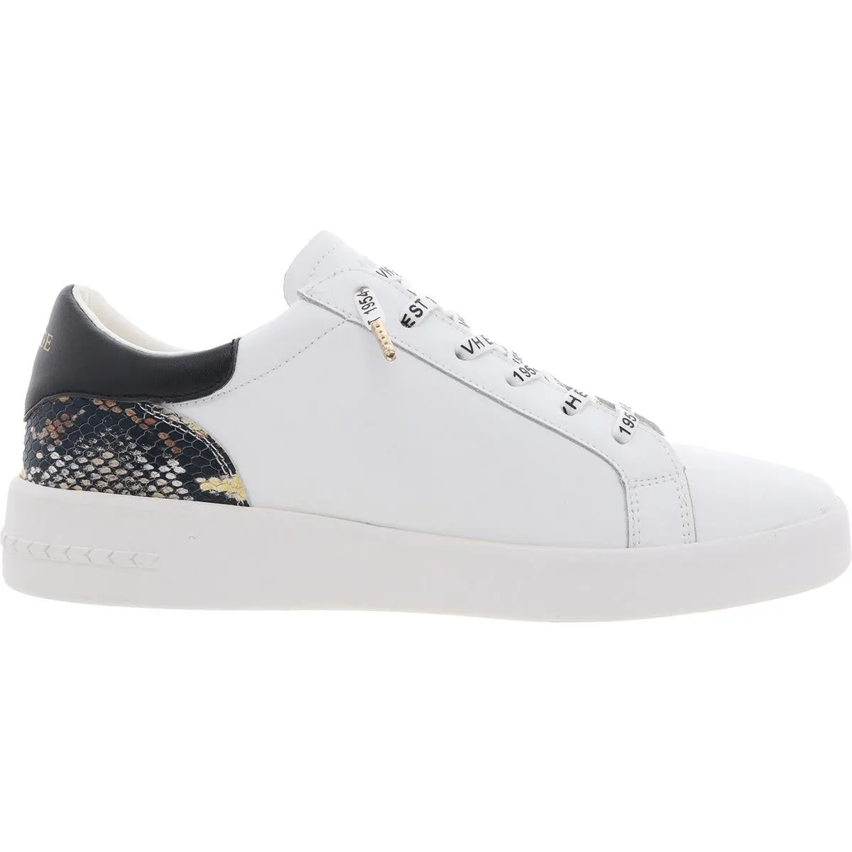 LESLEY Womens Cushioned Footbed Leather Casual And Fashion Sneakers