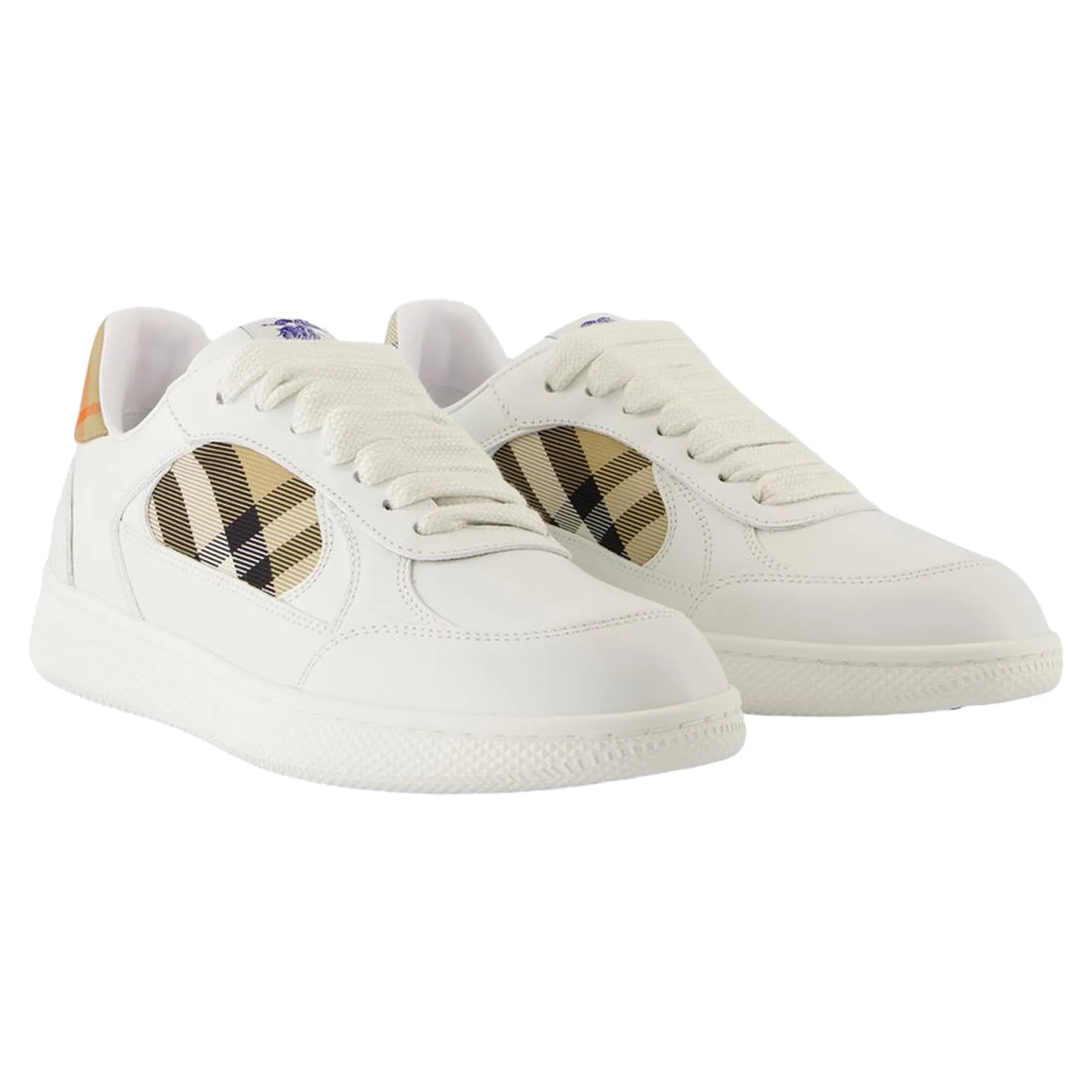 Lf Terrace Mix Sneakers - Burberry - Leather - White