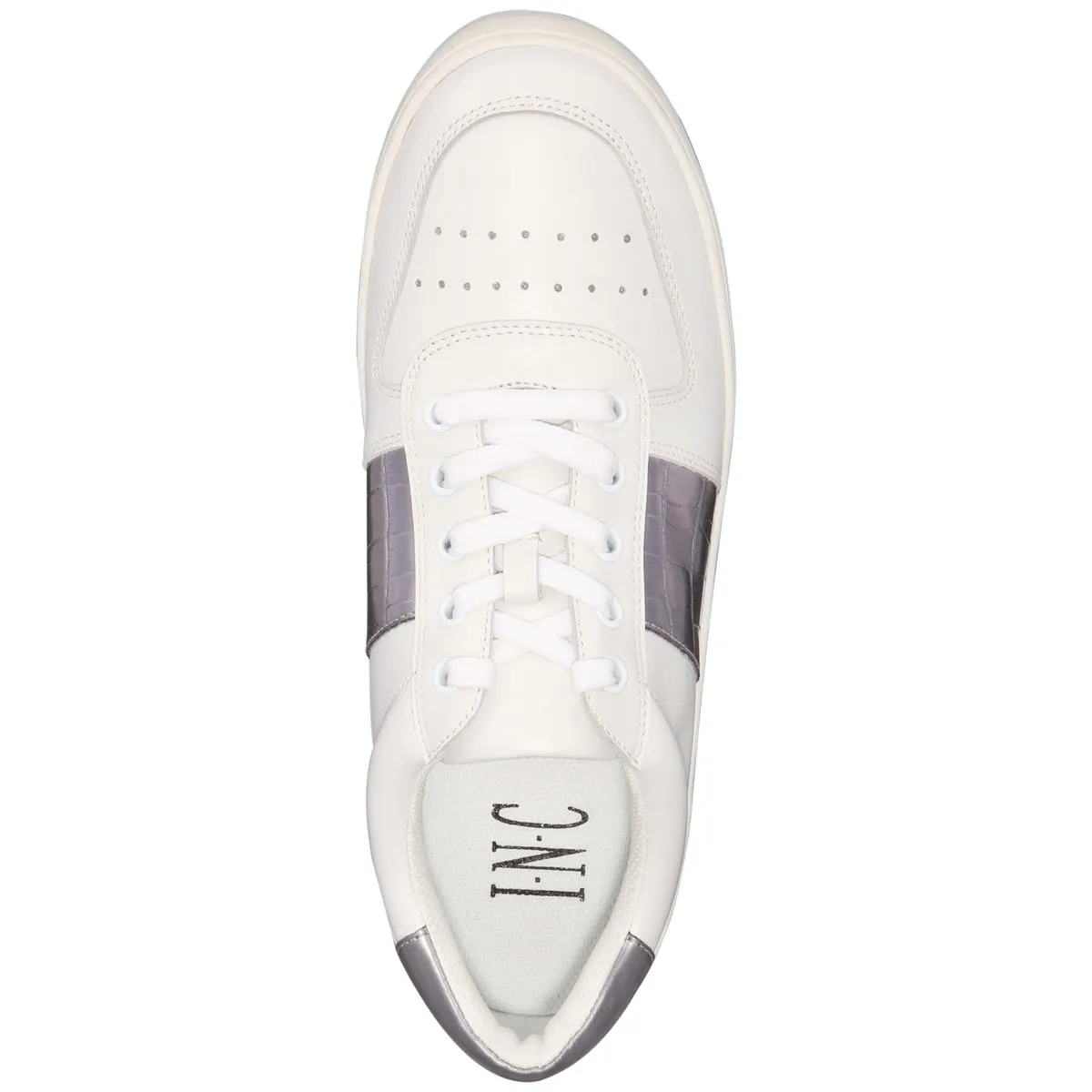 Libbeel Womens Leather Metallic Fashion Sneakers
