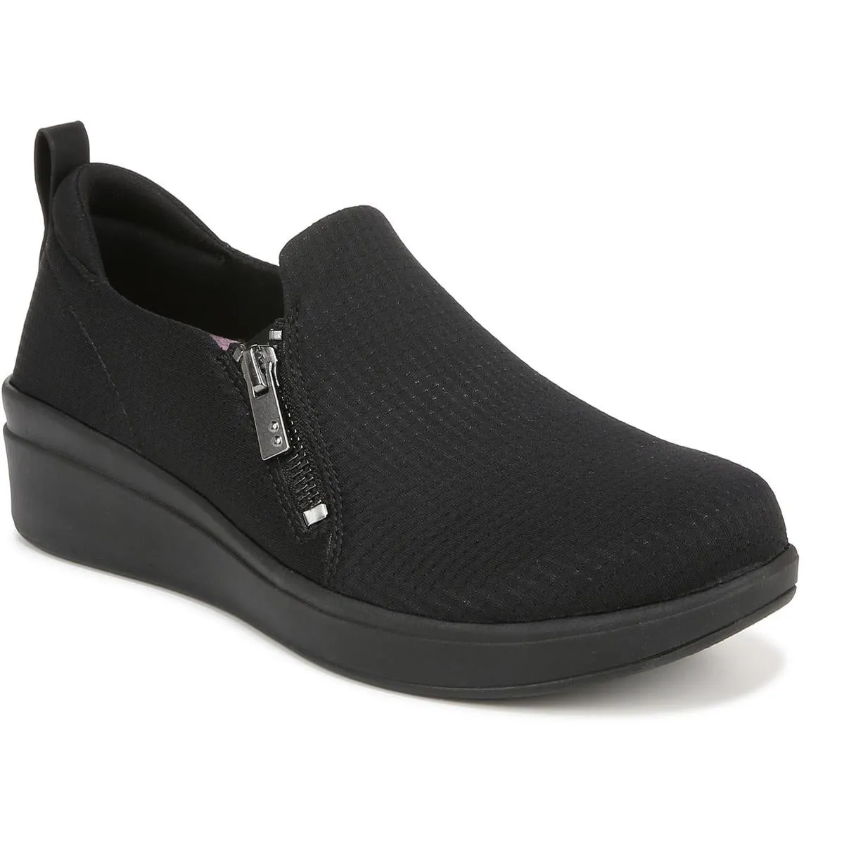 Luminous Womens Zipper Arch Support Slip-On Sneakers