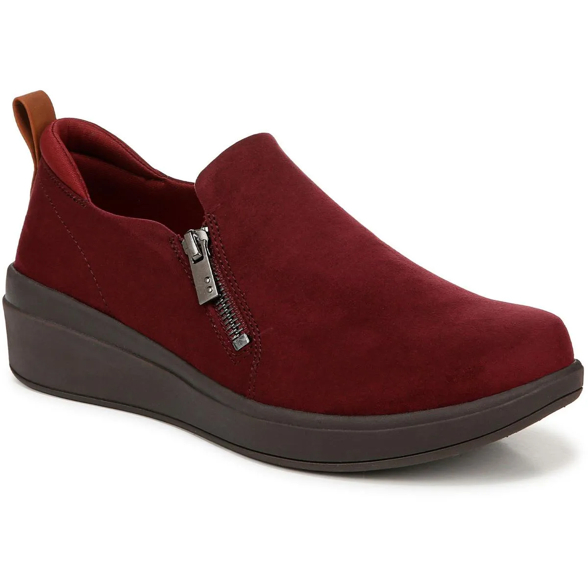 Luminous Womens Zipper Arch Support Slip-On Sneakers