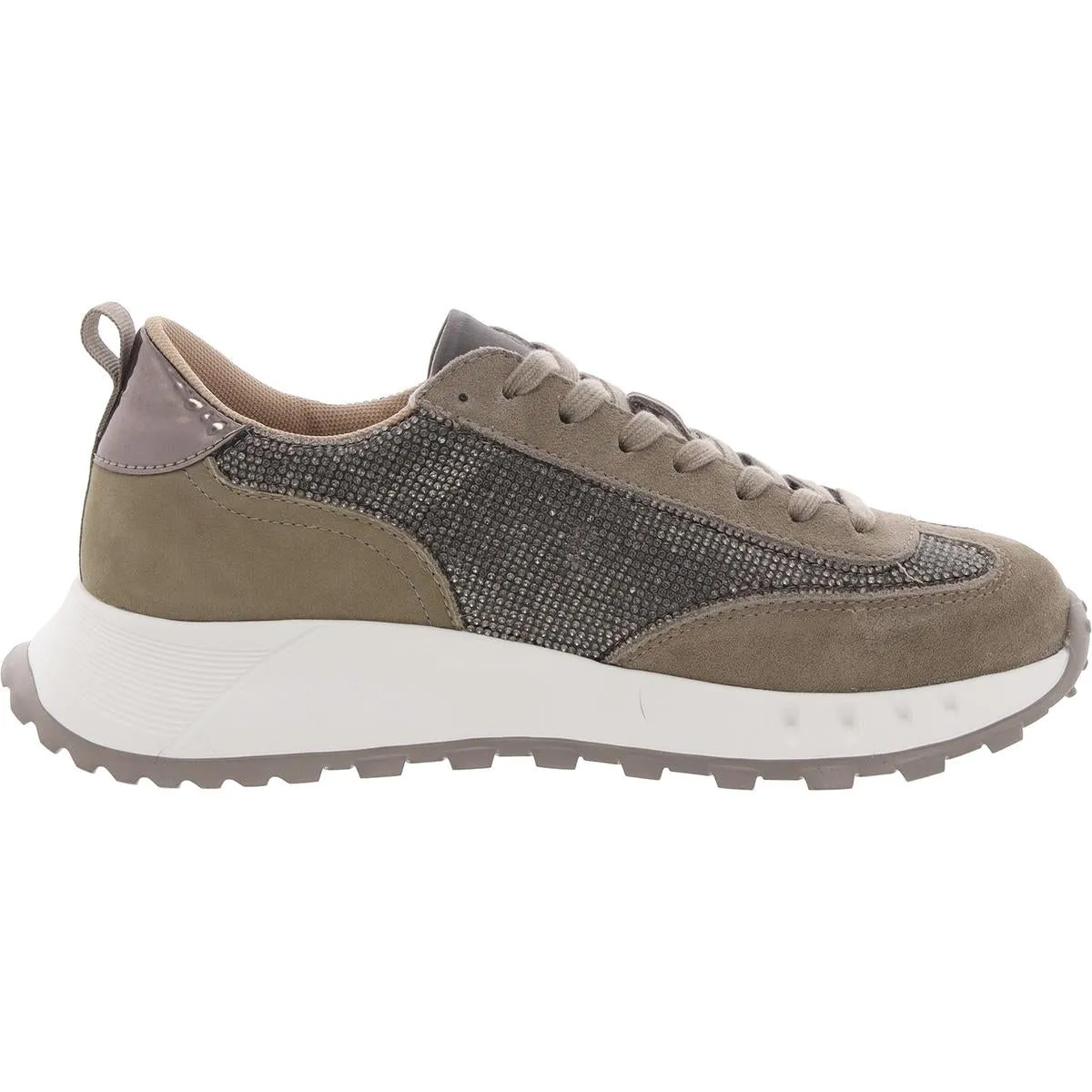 Lyandra Womens Embellished Suede Casual And Fashion Sneakers