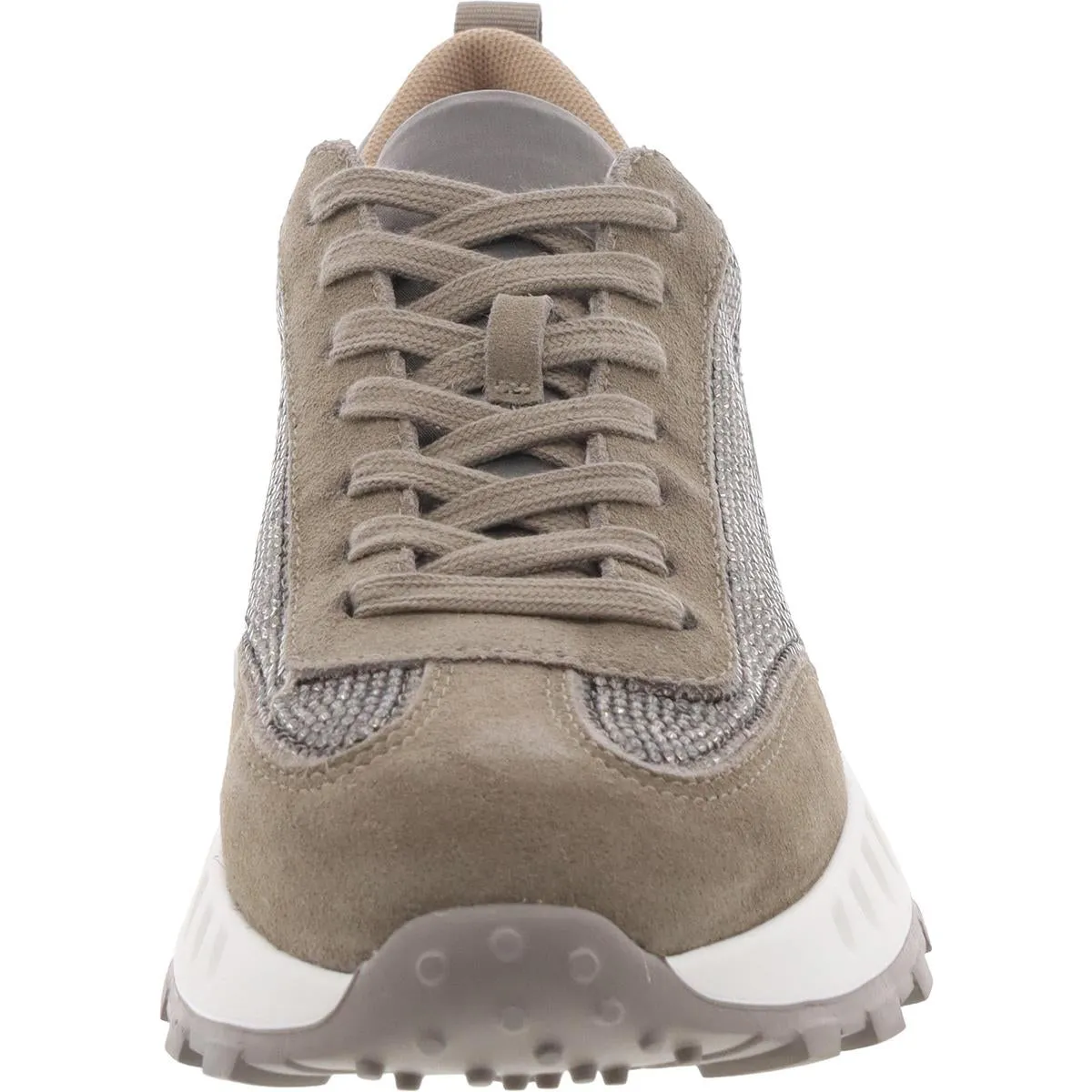 Lyandra Womens Embellished Suede Casual And Fashion Sneakers