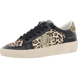 MAIDEN Womens Mixed Media Leather Casual And Fashion Sneakers