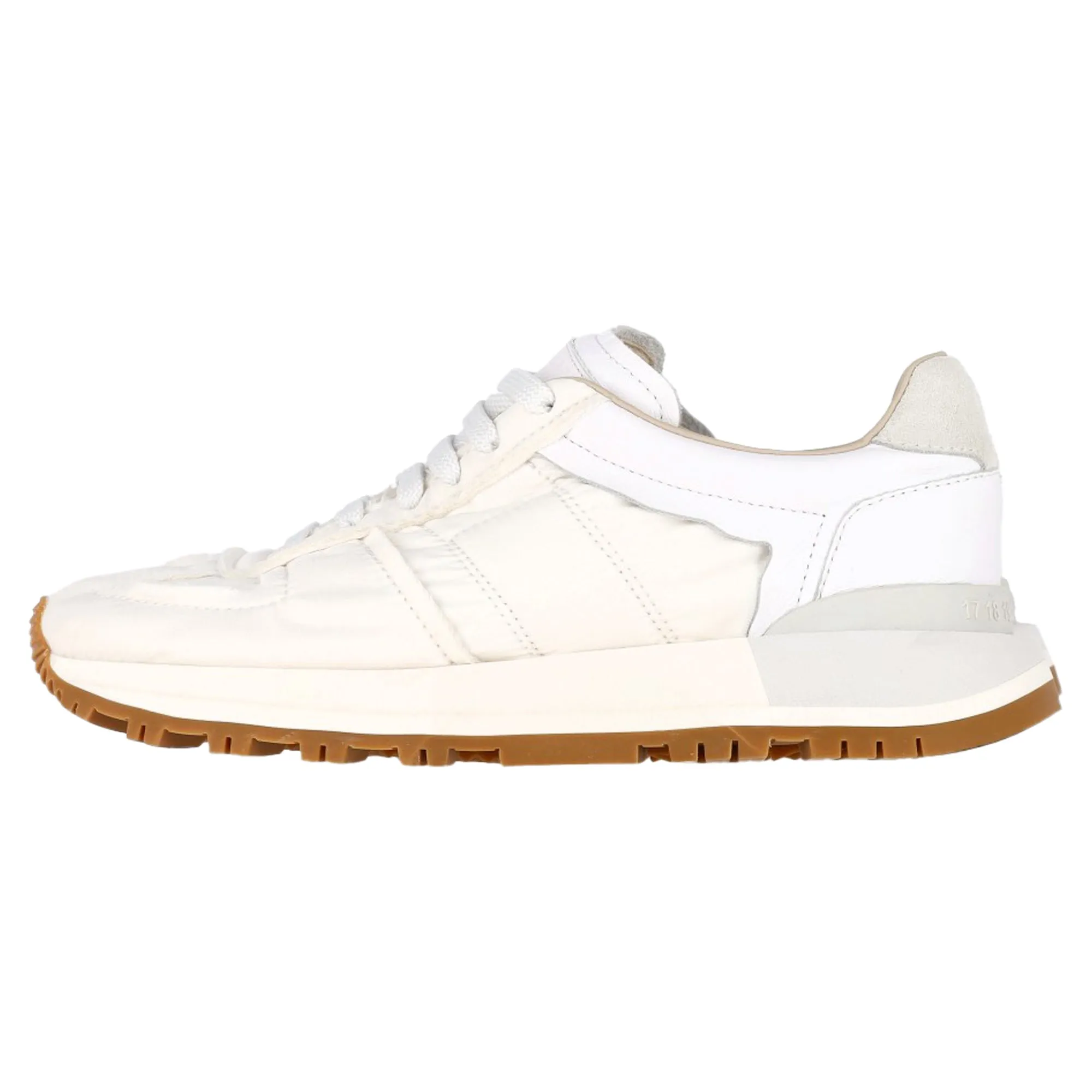 Maison Margiela 50-50 Low-Top Sneakers in White Leather