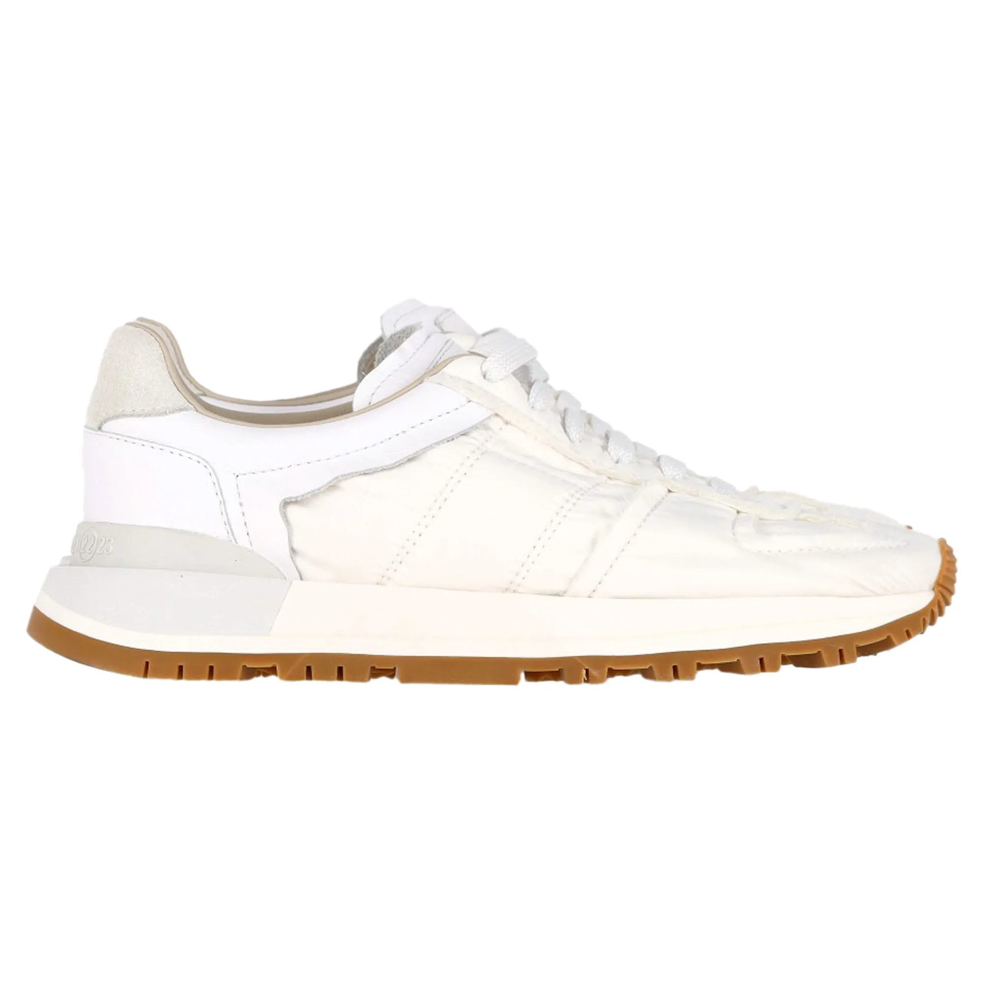 Maison Margiela 50-50 Low-Top Sneakers in White Leather