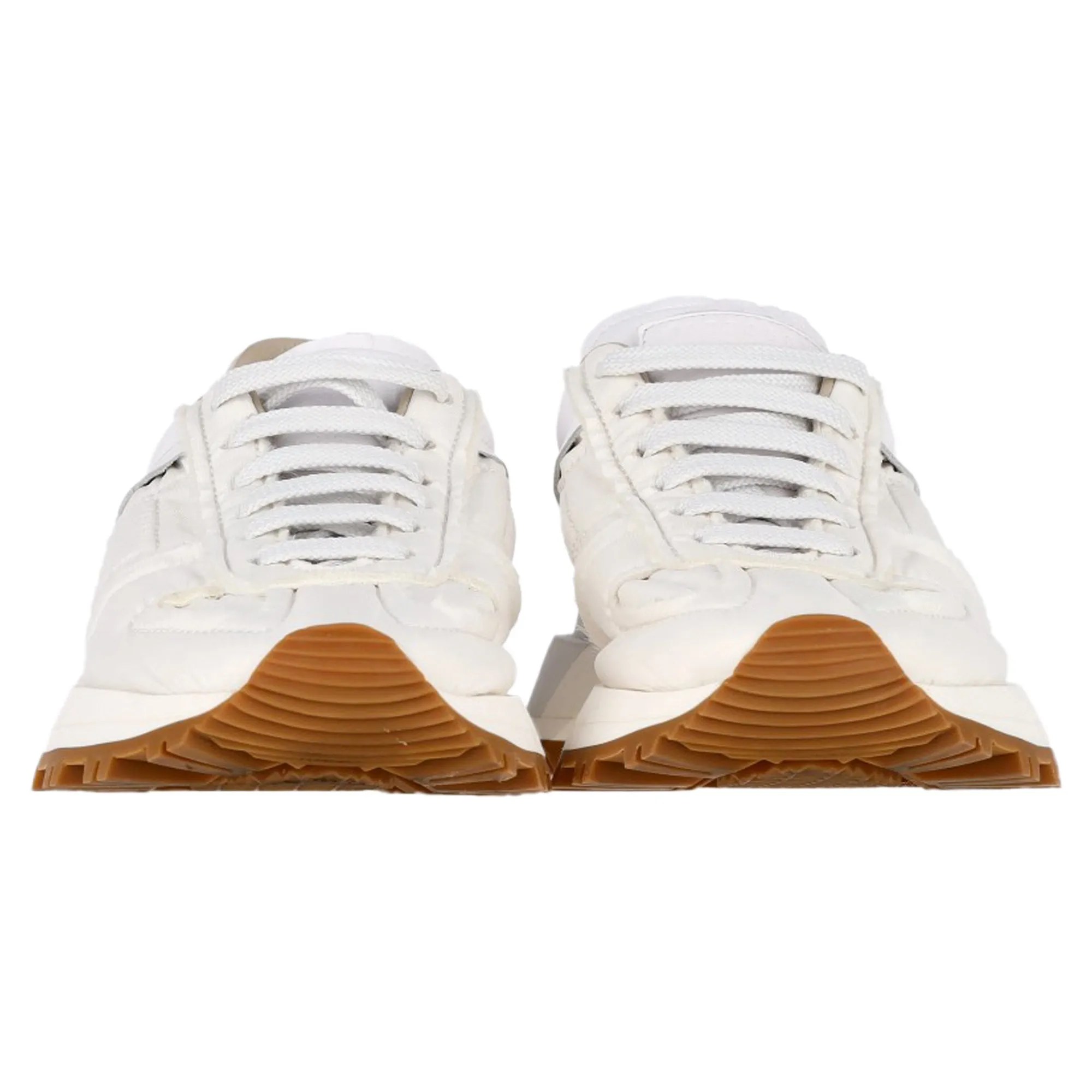 Maison Margiela 50-50 Low-Top Sneakers in White Leather