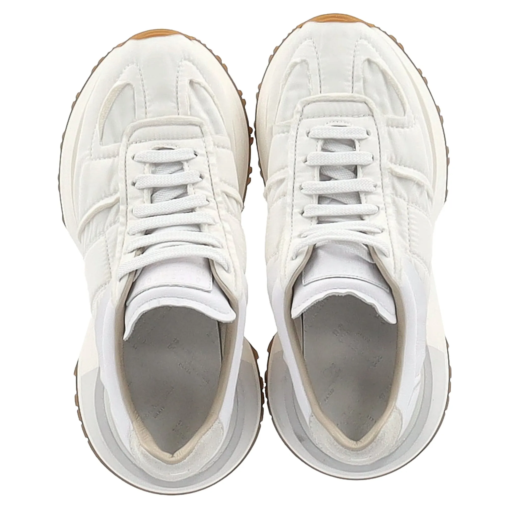Maison Margiela 50-50 Low-Top Sneakers in White Leather