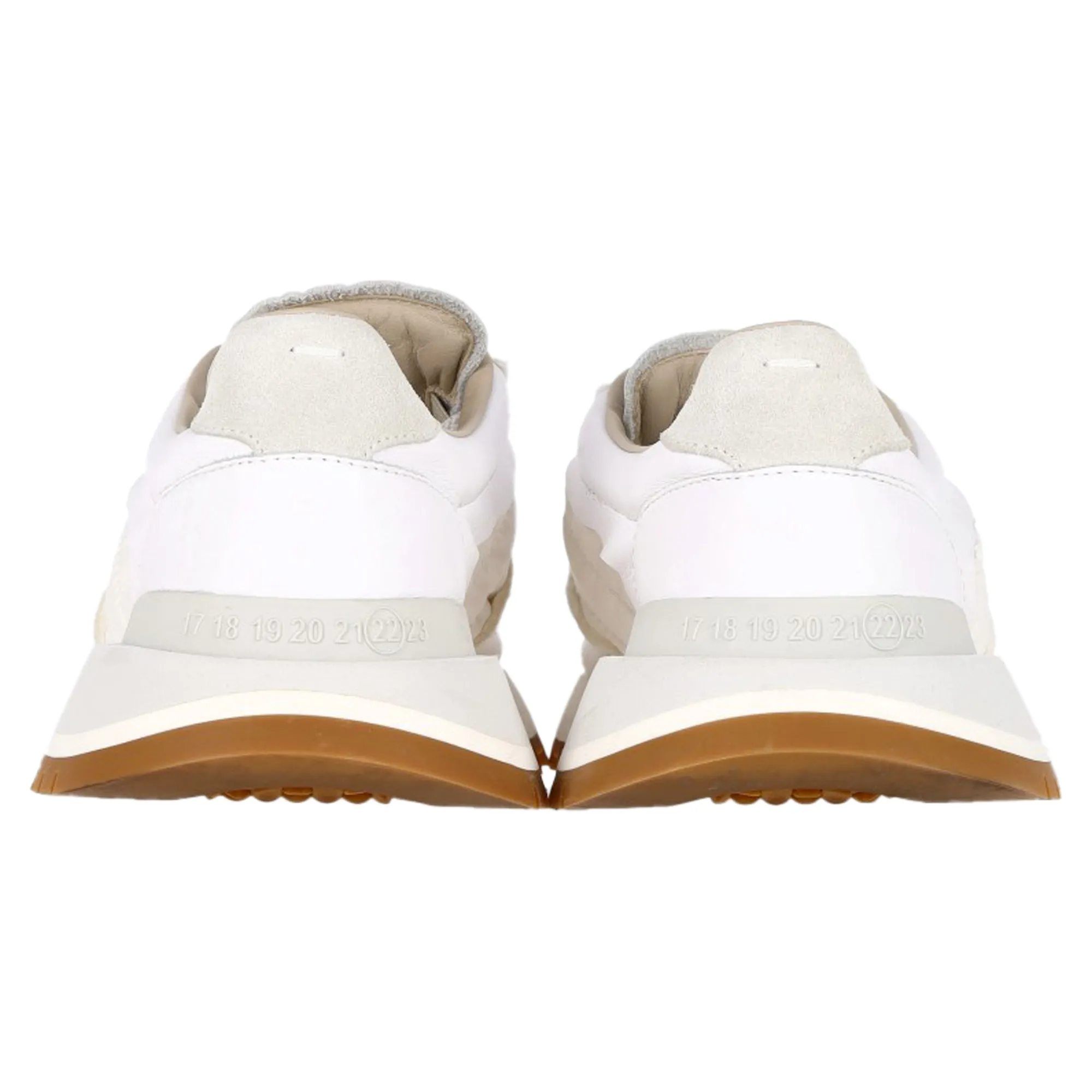Maison Margiela 50-50 Low-Top Sneakers in White Leather