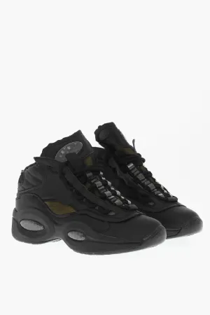 Maison Margiela Mm2 X Reebok Eco-Leather Unisex Mid Sneakers With Injected S