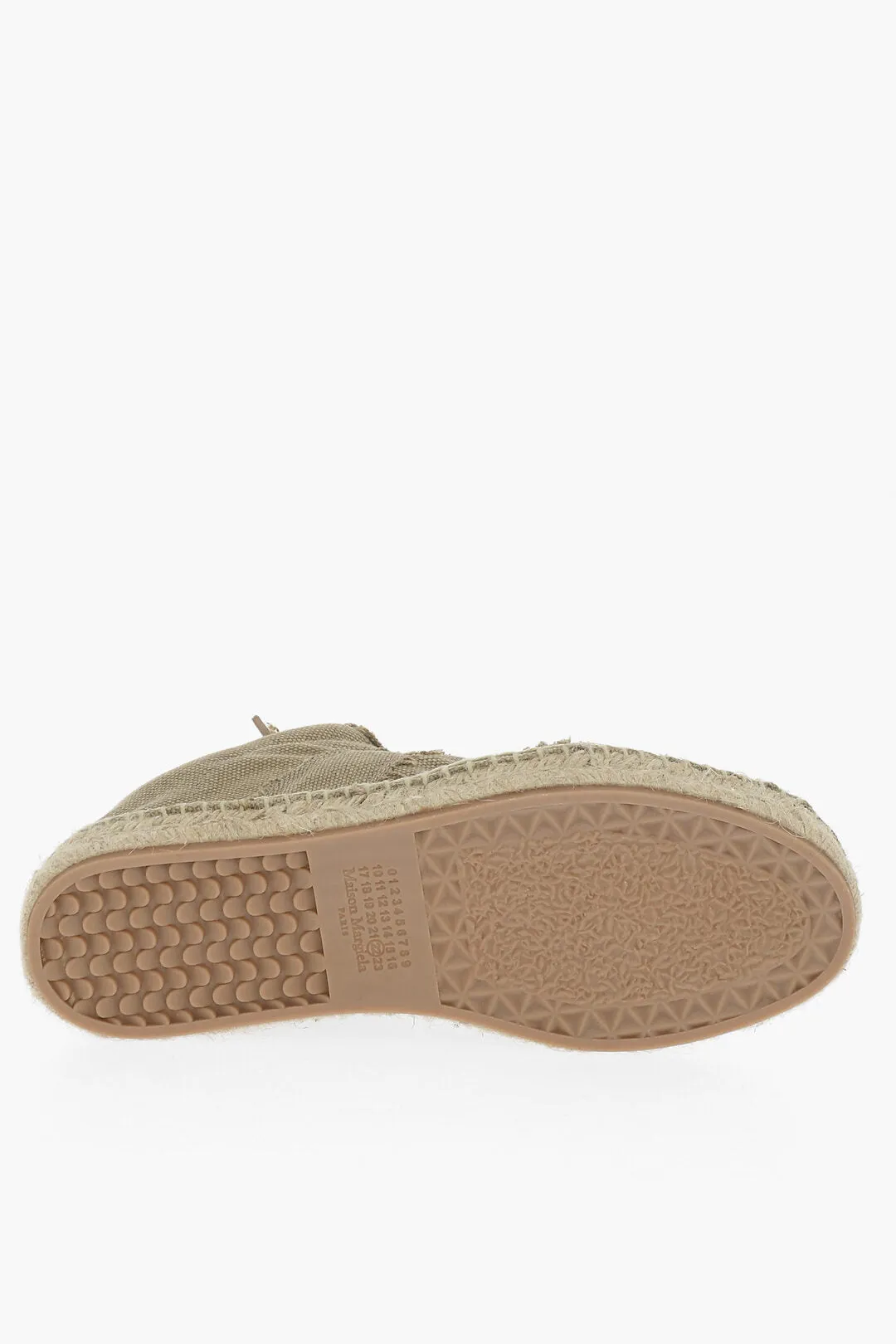 Maison Margiela Mm22 Cotton Low-Top Sneakers With Jute Sole