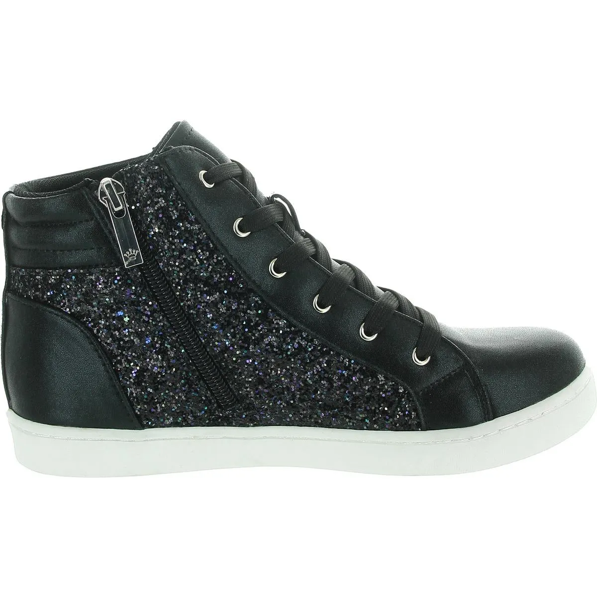 Michaela Womens Zipper Faux Leather Casual And Fashion Sneakers