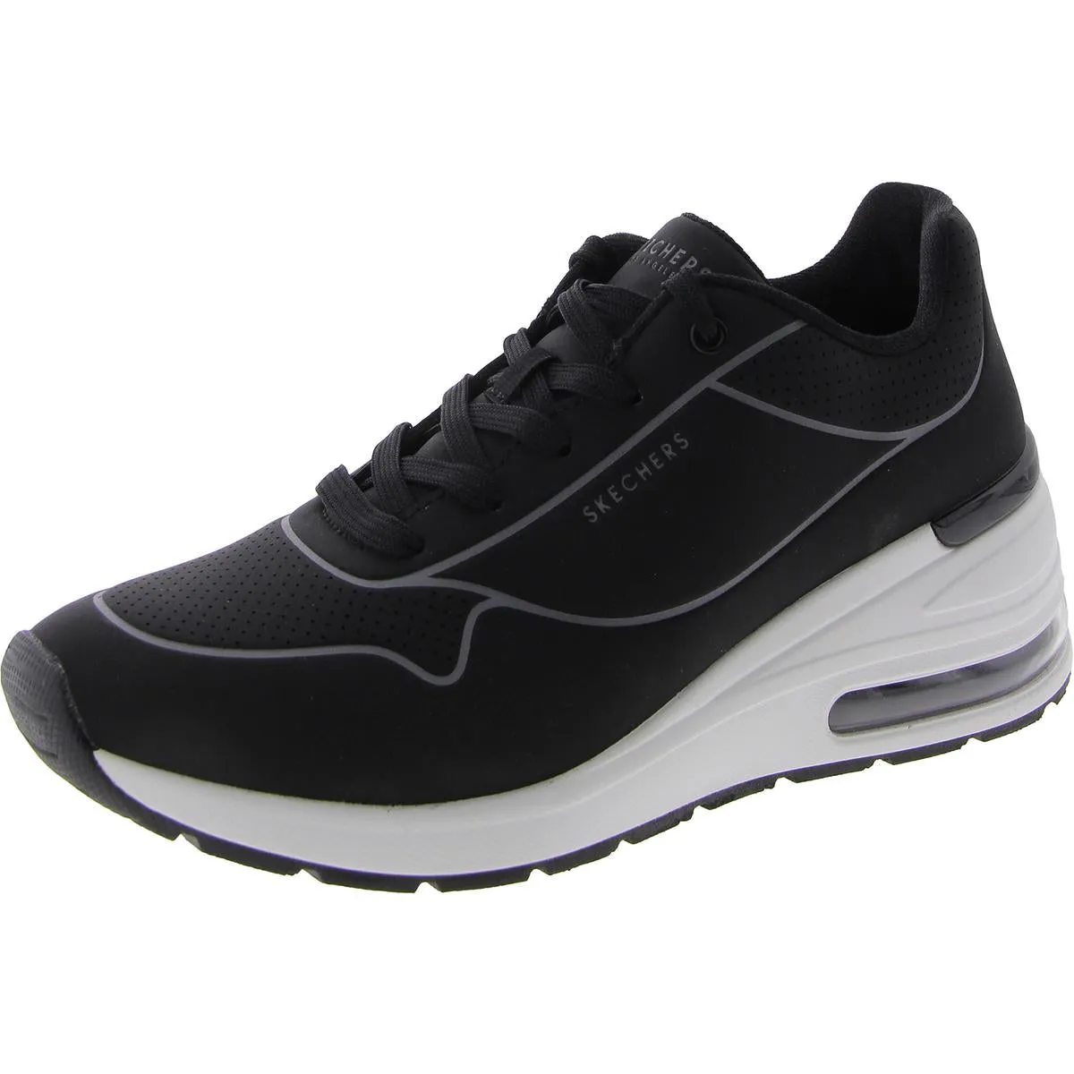 Million Air-Higher Lifted Womens Memory Foam Faux Leather Casual And Fashion Sneakers