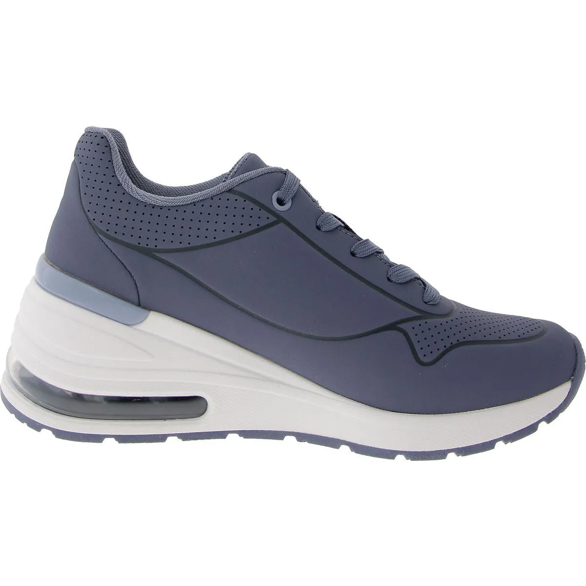 Million Air-Higher Lifted Womens Memory Foam Faux Leather Casual And Fashion Sneakers