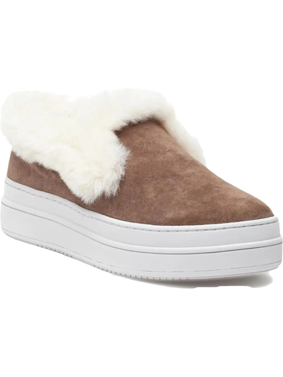 Neel Womens Suede Lifestyle Slip-On Sneakers