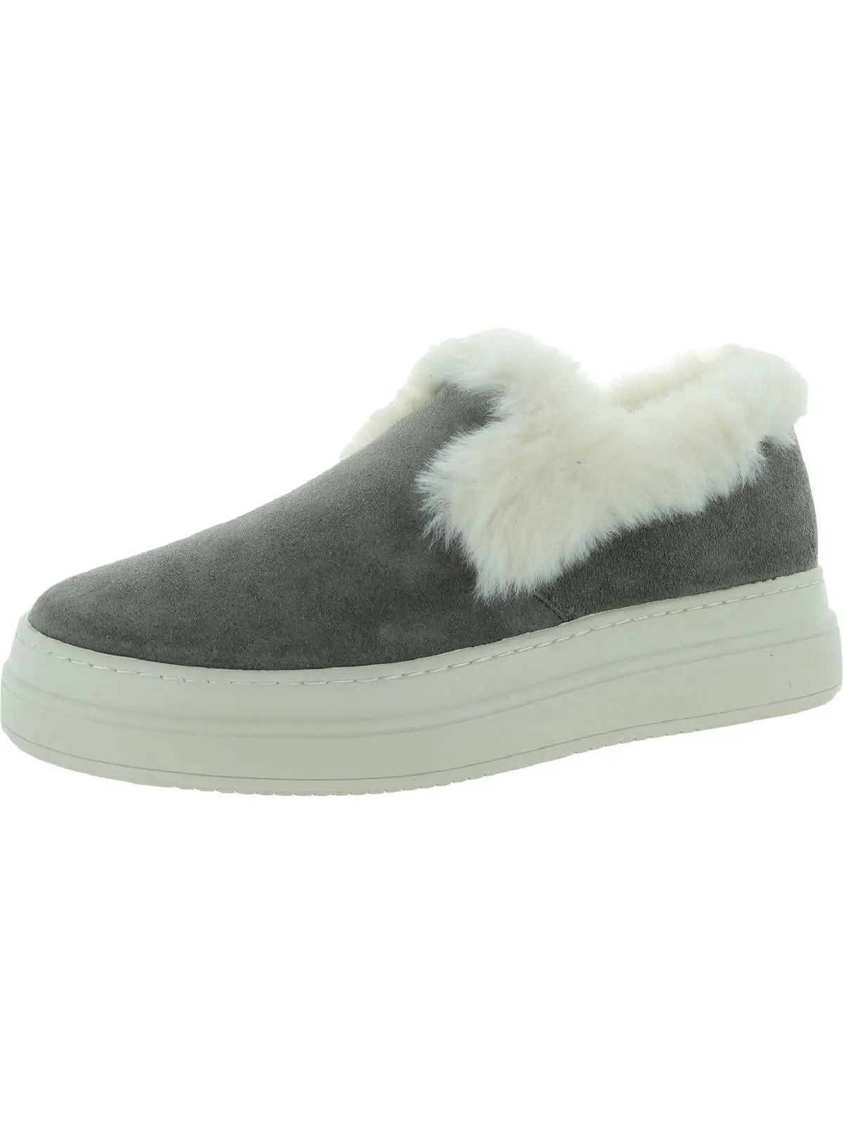 Neel Womens Suede Lifestyle Slip-On Sneakers