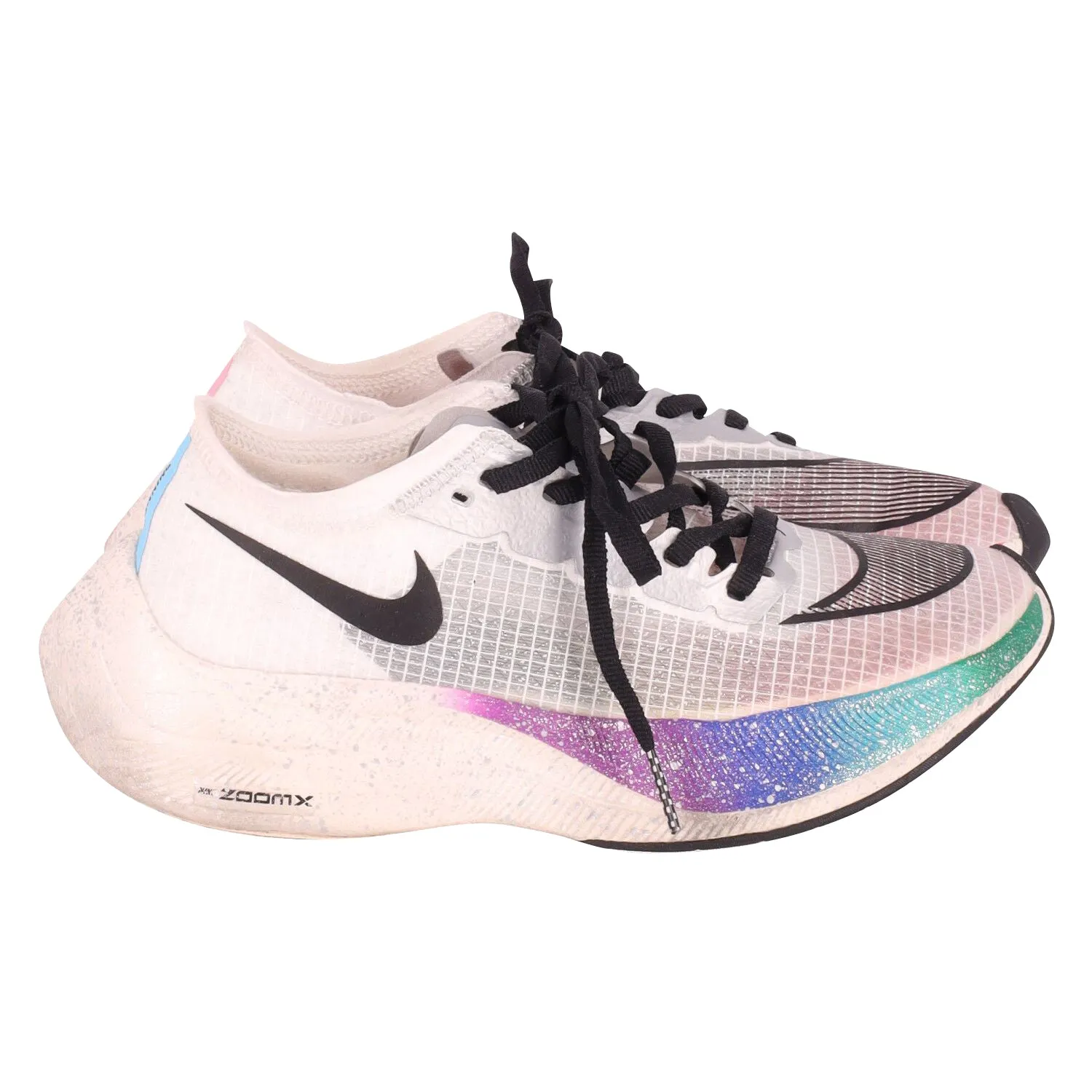 Nike ZoomX Vaporfly NEXT% 'Be True'  in White Rubber, Mesh