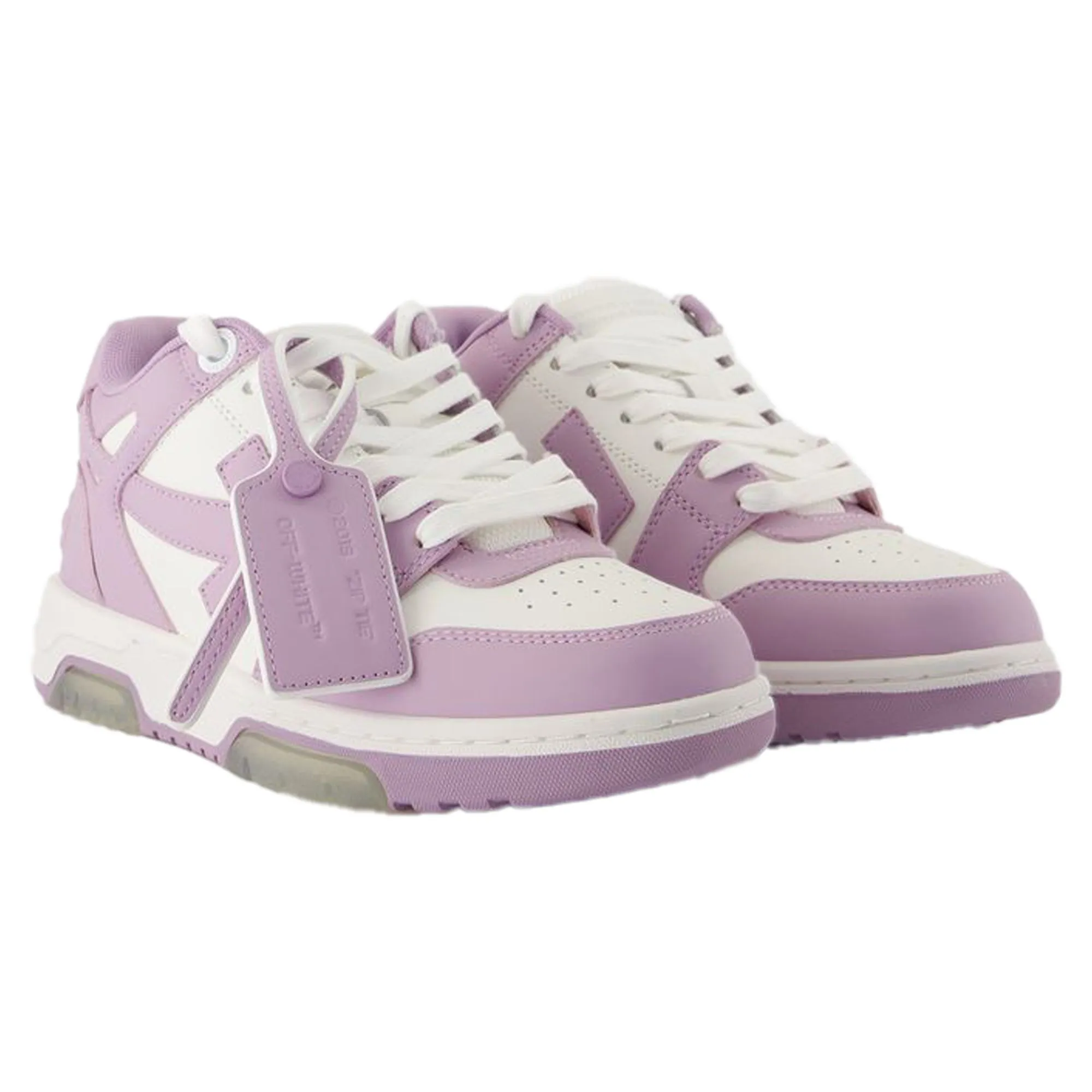 Out Of Office Sneakers - OFF WHITE - Leather - Purple
