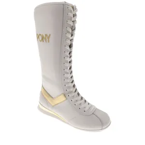 PONY Womens KO-80 Extra High Genuine Leather Premium Lace Up Athletic Sneaker Shoe