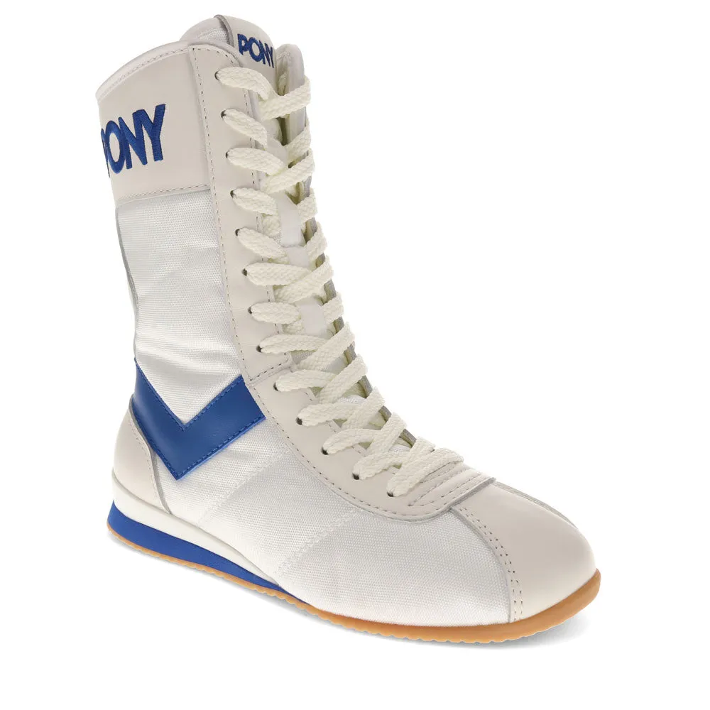 PONY Womens KO-80 High Archive Genuine Leather and Mesh Premium Lace Up Athletic Sneaker Shoe