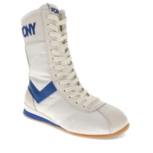 PONY Womens KO-80 High Archive Genuine Leather and Mesh Premium Lace Up Athletic Sneaker Shoe