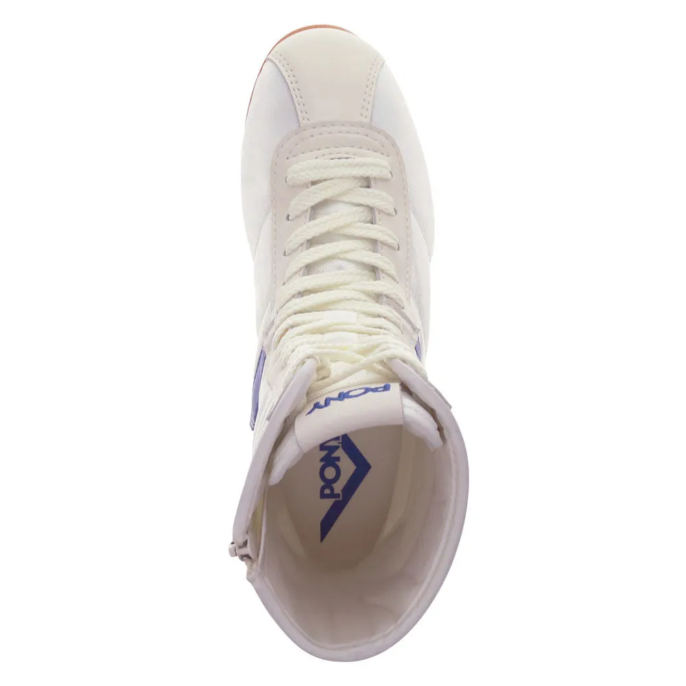 PONY Womens KO-80 High Archive Genuine Leather and Mesh Premium Lace Up Athletic Sneaker Shoe