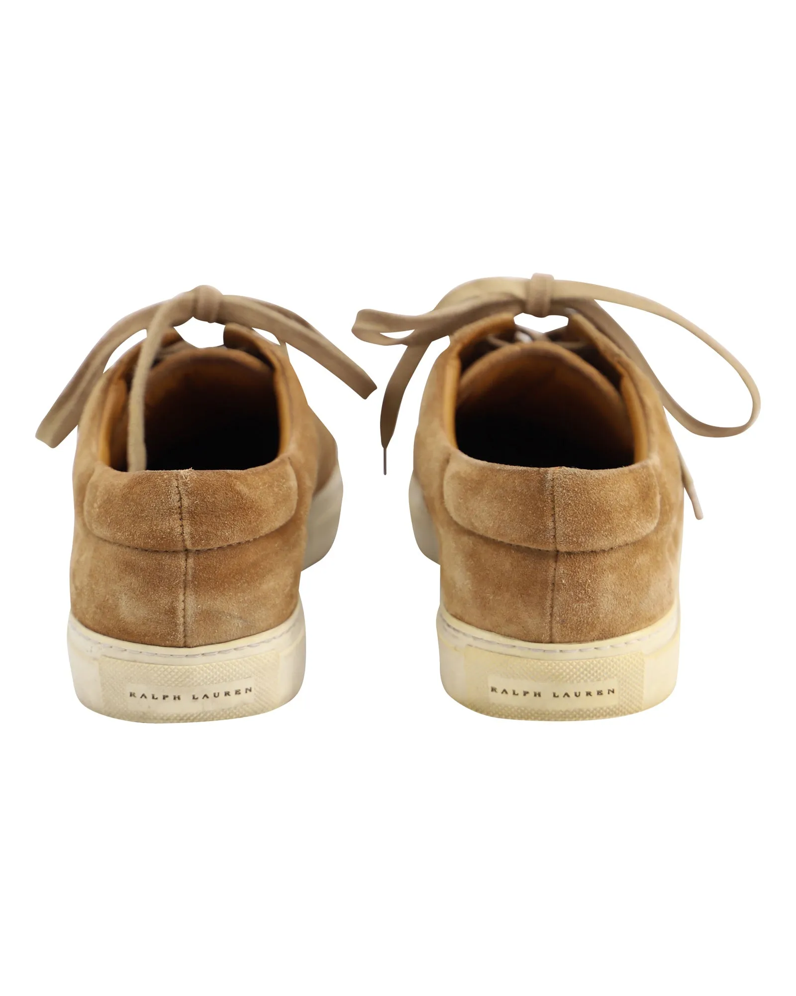Ralph Lauren Lace-Up Sneakers in Brown Suede
