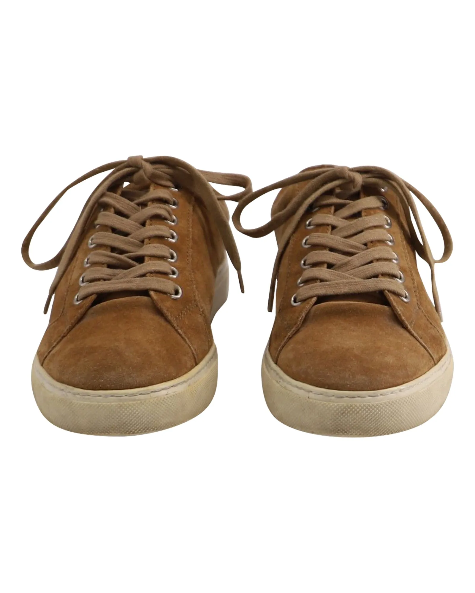 Ralph Lauren Lace-Up Sneakers in Brown Suede