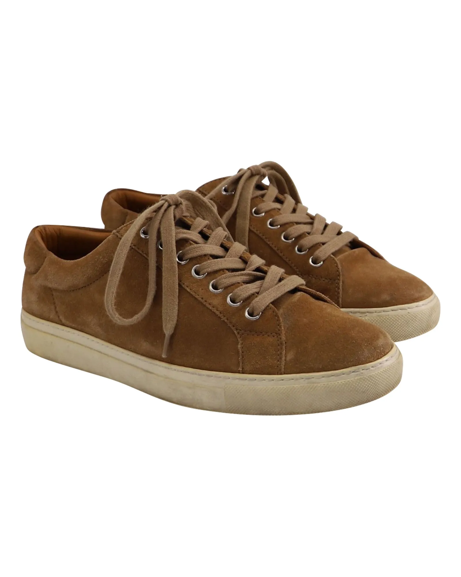 Ralph Lauren Lace-Up Sneakers in Brown Suede