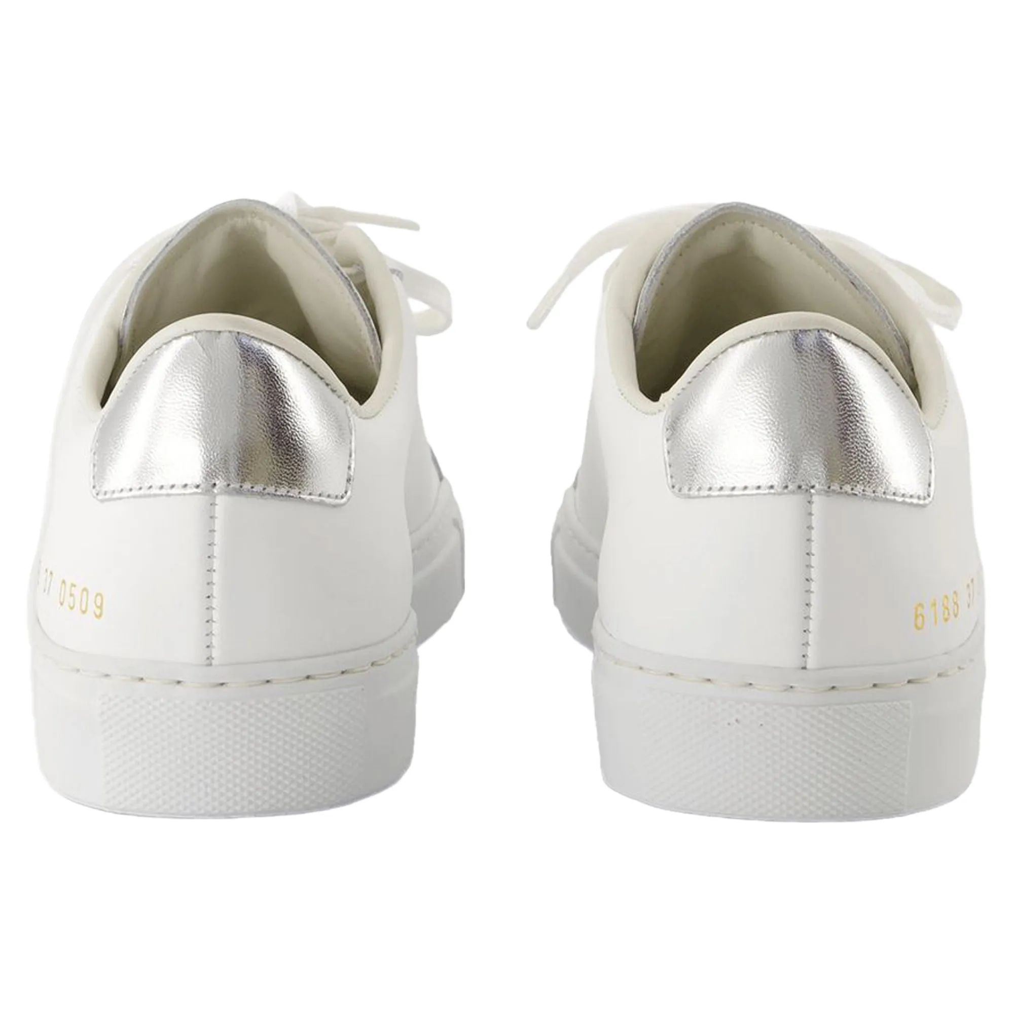 Retro Classic Sneakers - COMMON PROJECTS - Leather - Silver