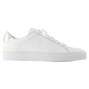 Retro Classic Sneakers - COMMON PROJECTS - Leather - Silver