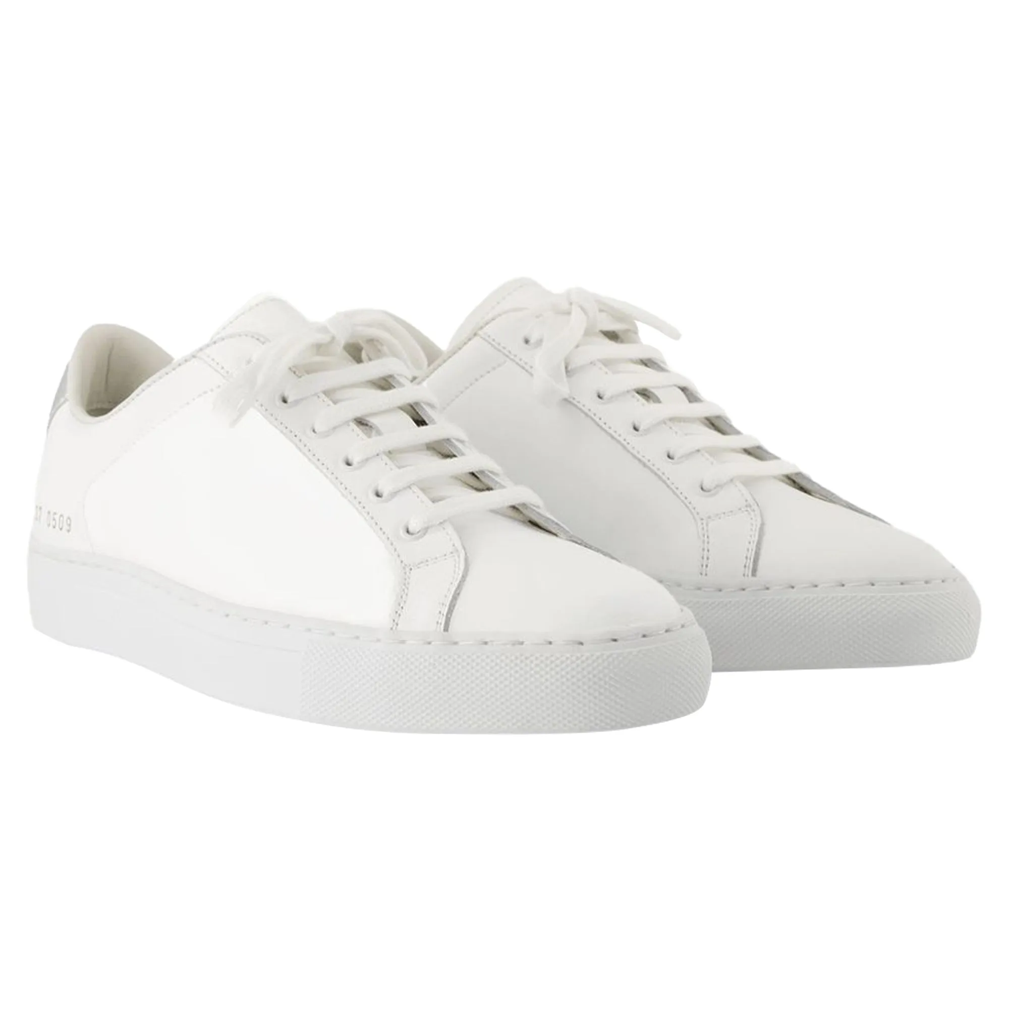 Retro Classic Sneakers - COMMON PROJECTS - Leather - Silver