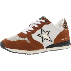 ROCK Womens Mixed Media Leather Casual And Fashion Sneakers