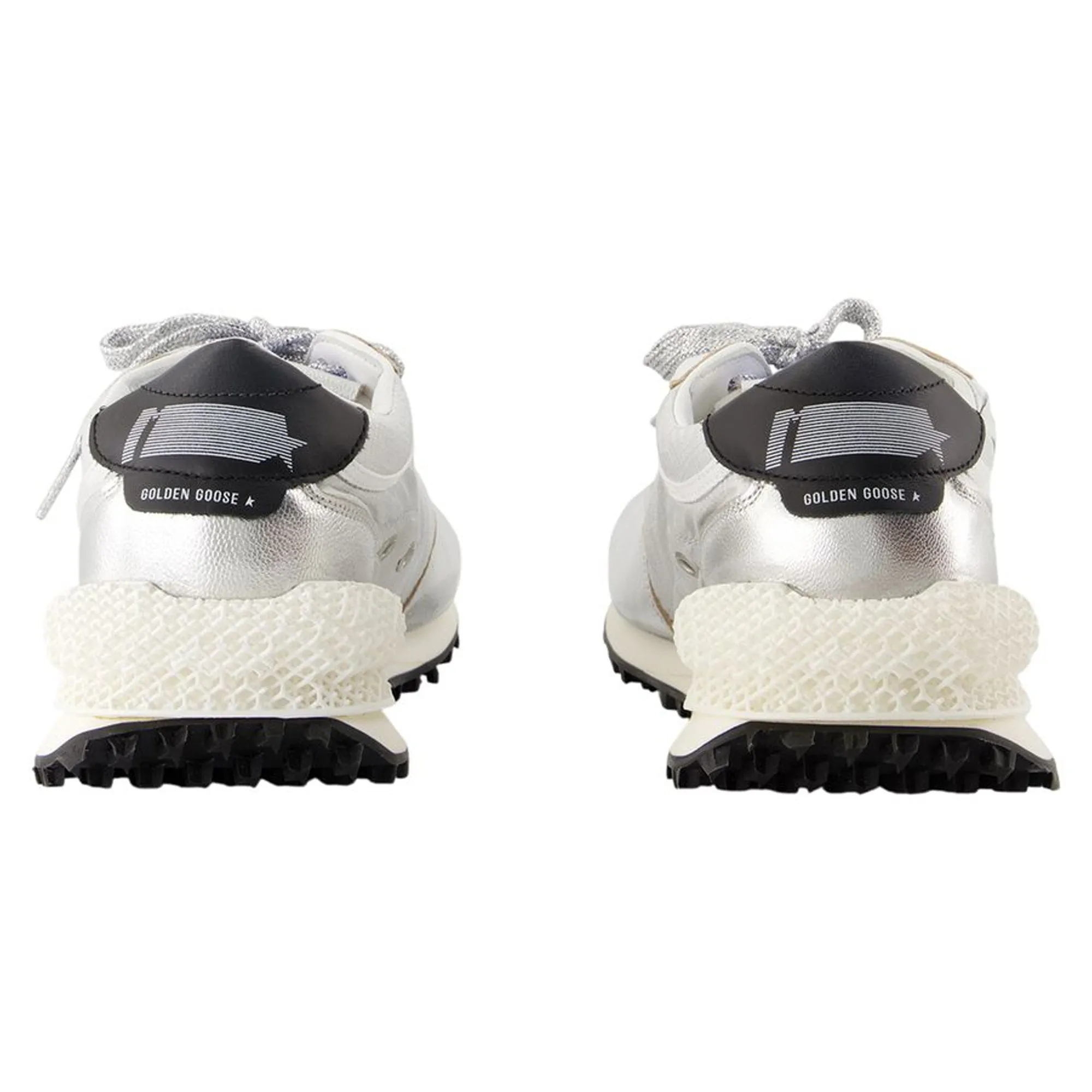 Running Marathon Sneakers - Golden Goose Deluxe Brand - Leather - Silver