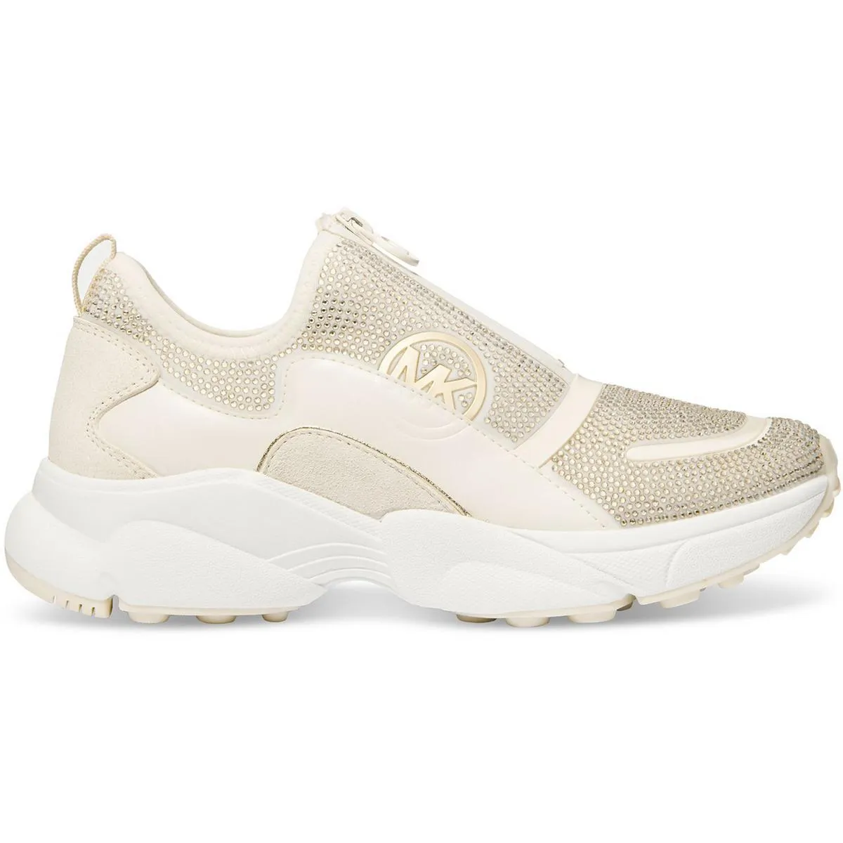 Sami Zip Womens Rhinestone Rubber Casual And Fashion Sneakers
