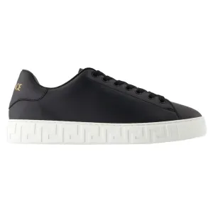 Sneakers - Versace - Leather - Black