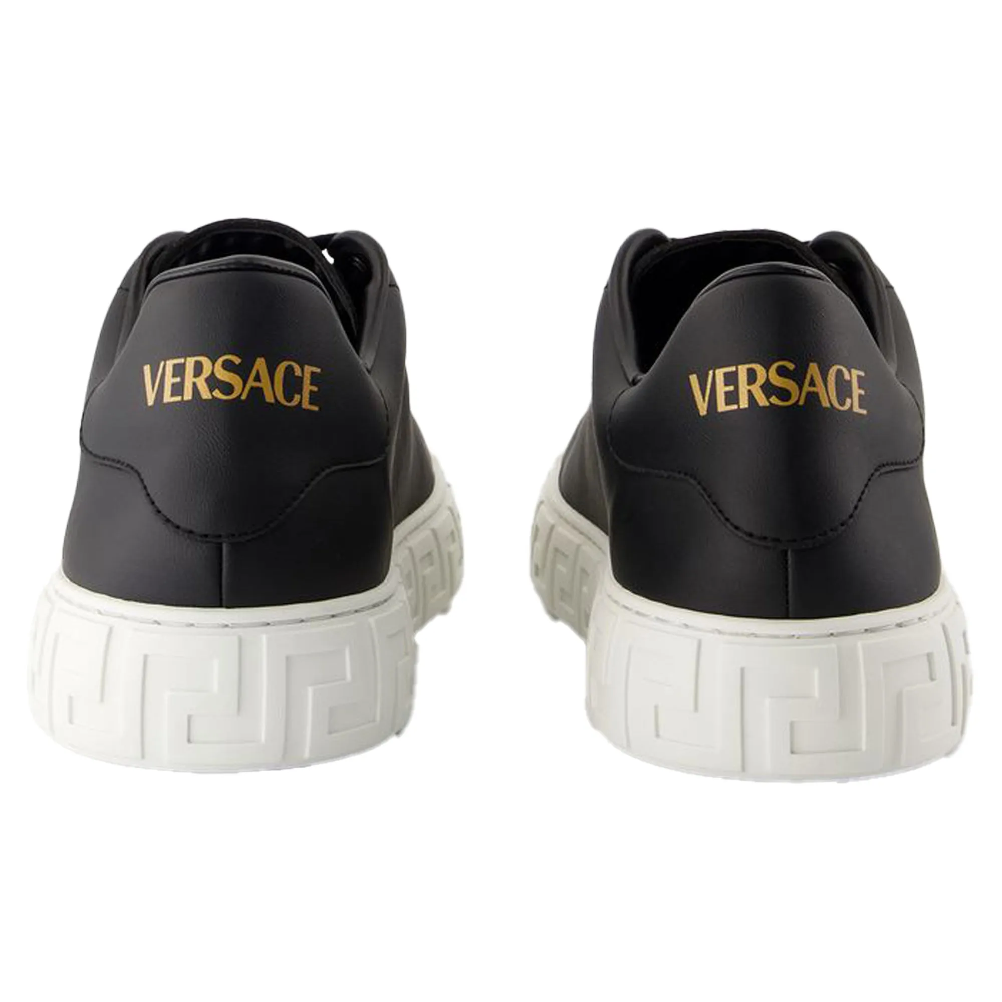 Sneakers - Versace - Leather - Black