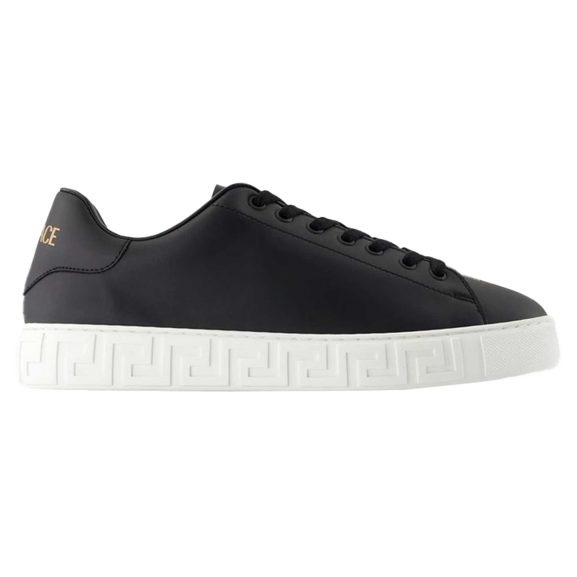 Sneakers - Versace - Leather - Black
