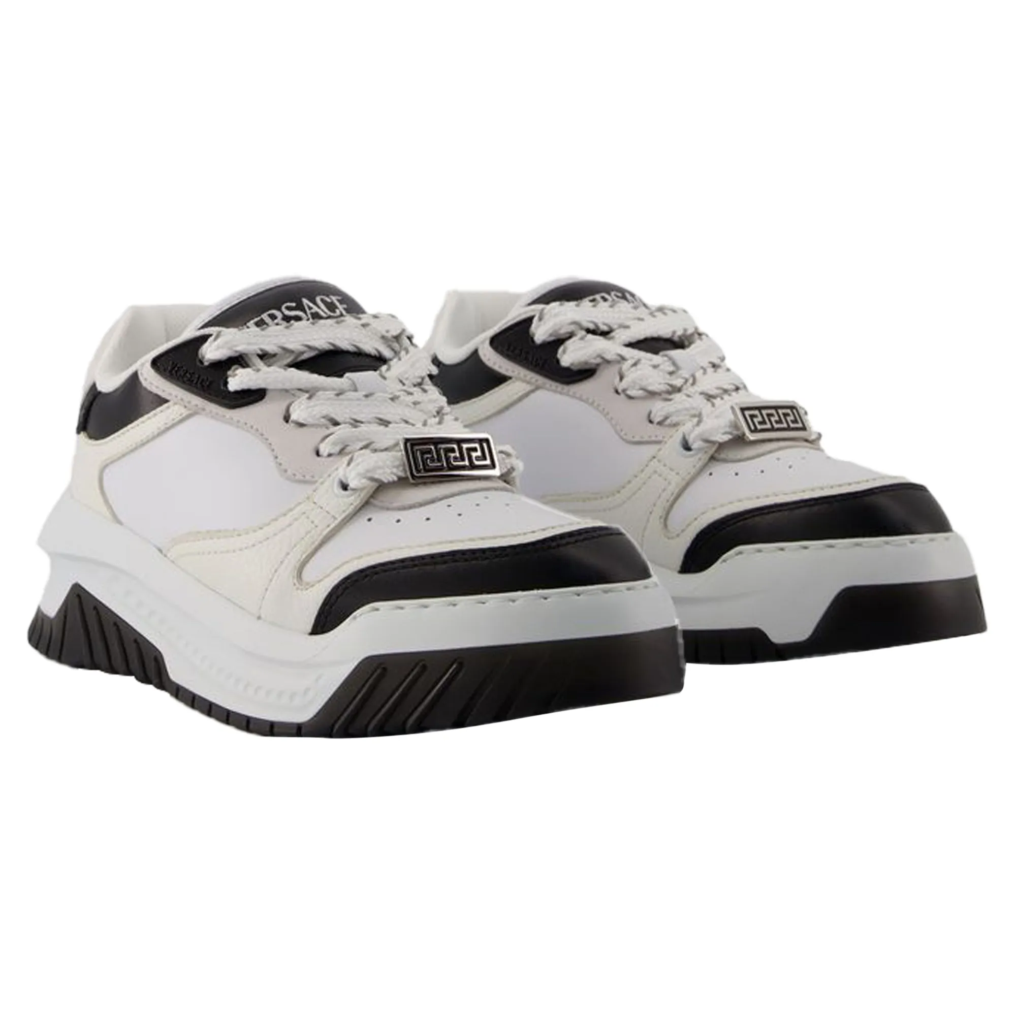 Sneakers - Versace - Leather - Black/White