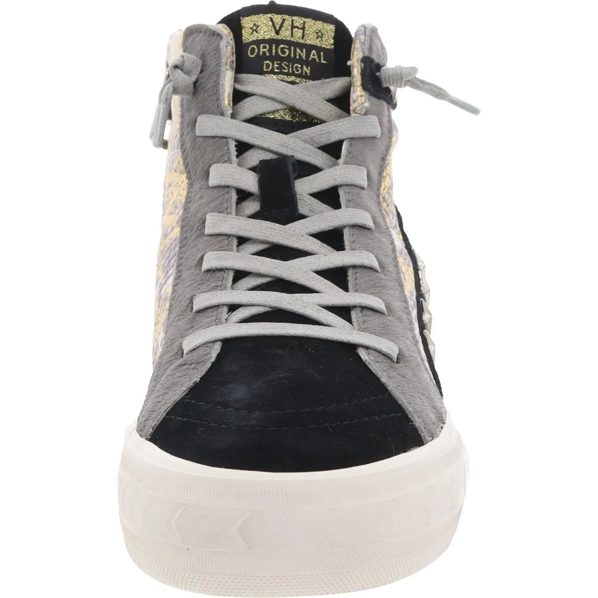 SPOTIFY Womens Mixed Media Calf Hair Casual And Fashion Sneakers
