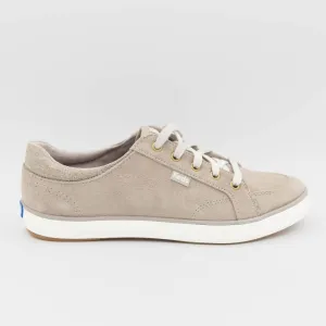 Suede Lace Up Sneaker In Dove Grey
