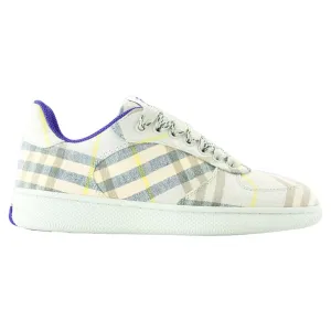Terrace Check Sneakers - Burberry - Linen - Multi