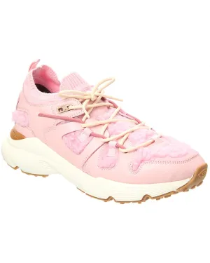 TODs Sportiva Leather & Shearling Sneaker