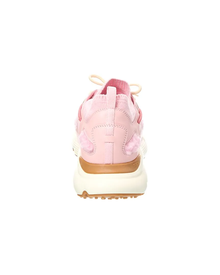 TODs Sportiva Leather & Shearling Sneaker