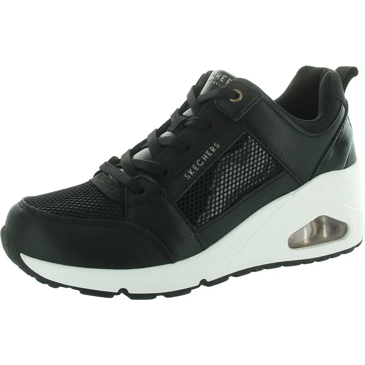 Uno Wedge-Everything Nice Womens Mesh Lace up Casual And Fashion Sneakers