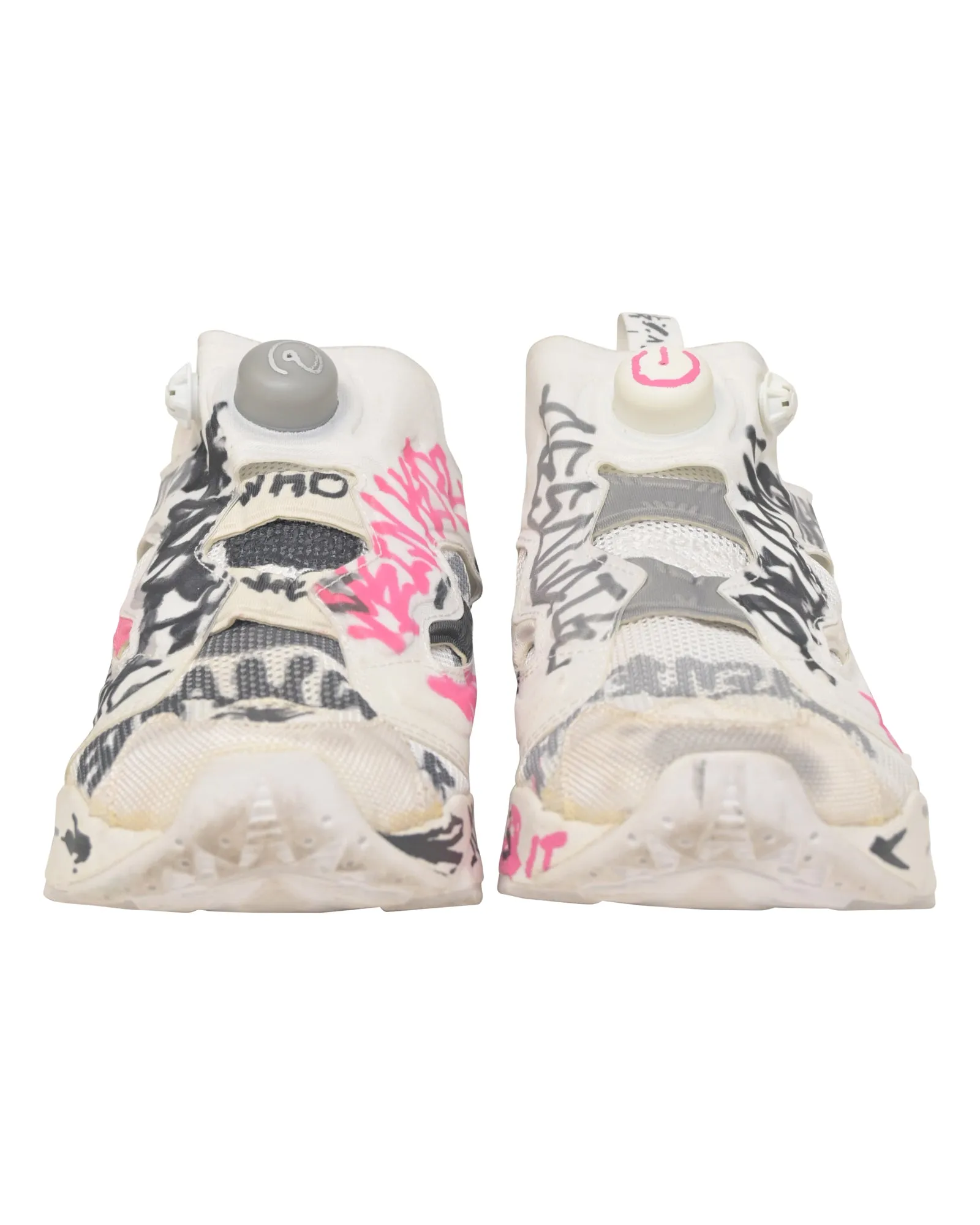 Vetements x Reebox Instapump Fury Sneakers in White Nylon