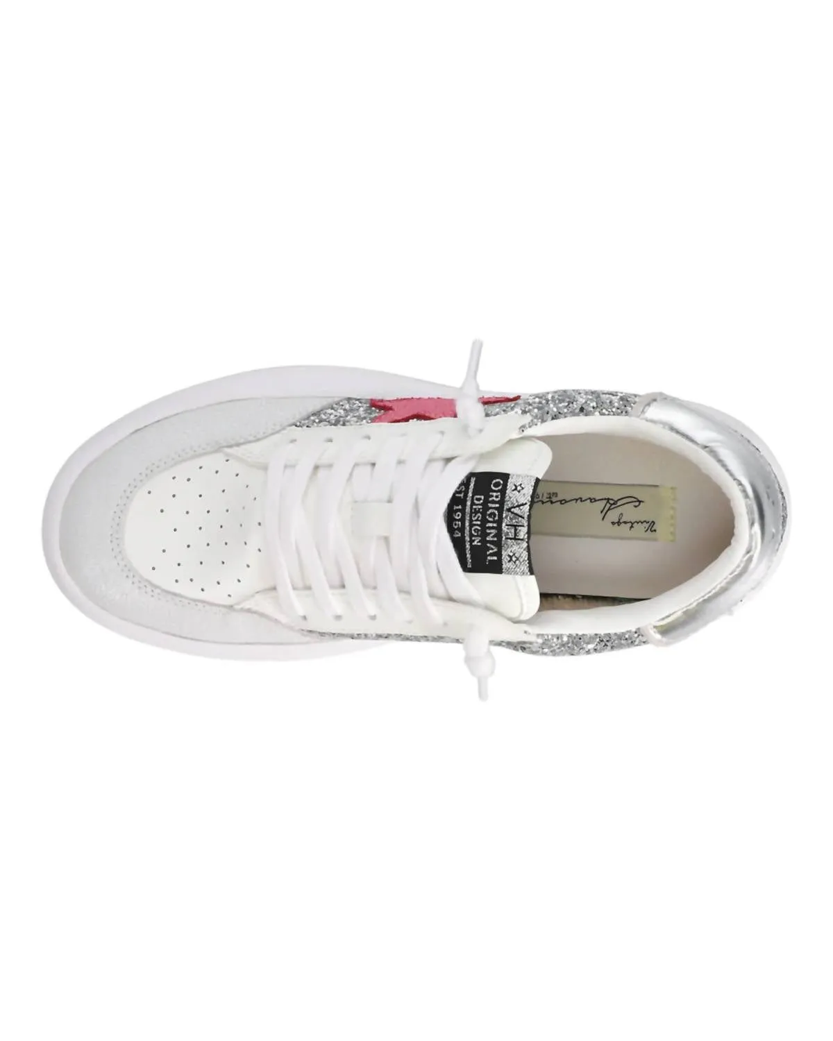 Womean's Ream 9 Platform Sneakers In Silver Sparkle