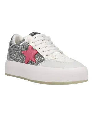Womean's Ream 9 Platform Sneakers In Silver Sparkle