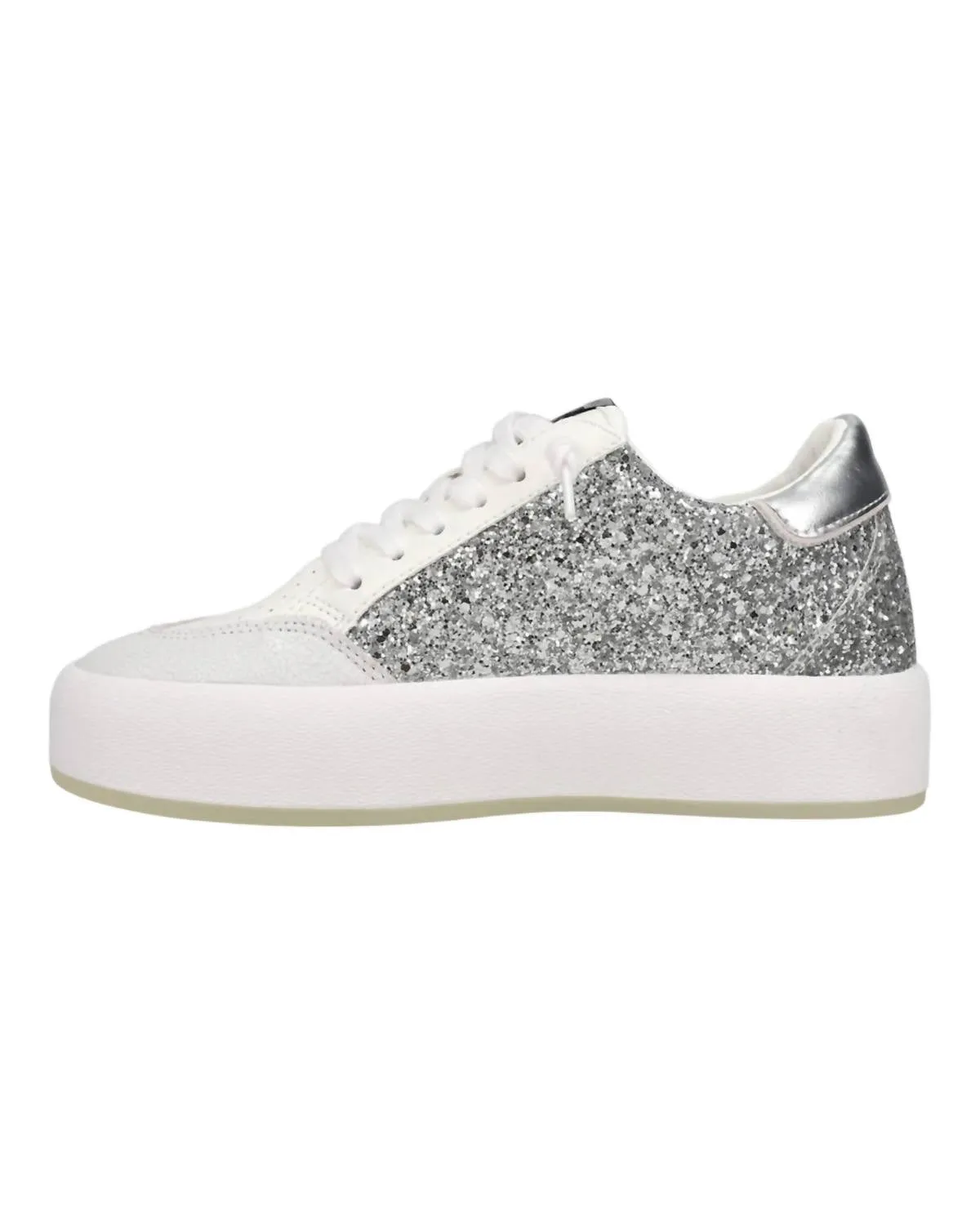 Womean's Ream 9 Platform Sneakers In Silver Sparkle